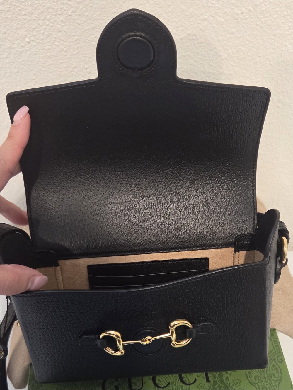 Gucci Horsebit 1955 Mini Bag – Black Leather – New – Full Set + COA - Picture 7 of 9
